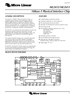 ML2652CQ Datasheet PDF Micro Linear Corporation