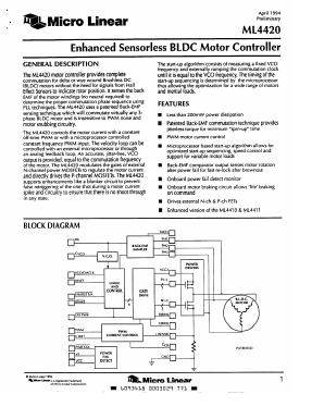 ML4420CS Datasheet PDF Micro Linear Corporation