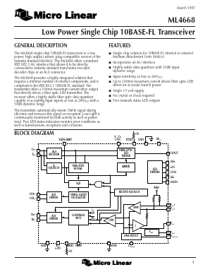 ML4668CQ Datasheet PDF Micro Linear Corporation