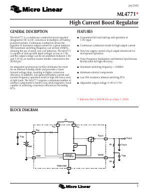 ML4771 Datasheet PDF Micro Linear Corporation