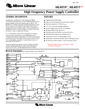 ML4810 Datasheet PDF Micro Linear Corporation