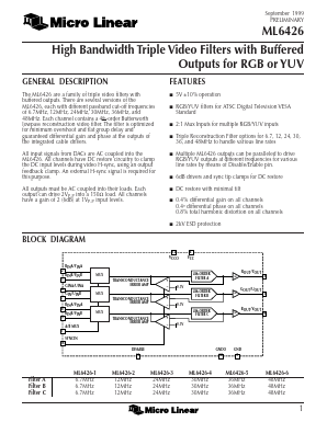 ML6426 Datasheet PDF Micro Linear Corporation
