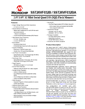 SST26VF032B Datasheet PDF Microchip Technology
