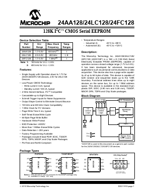 24FC128IMS Datasheet PDF Microchip Technology