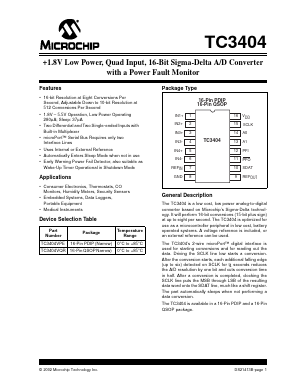 TC3404VQR Datasheet PDF Microchip Technology