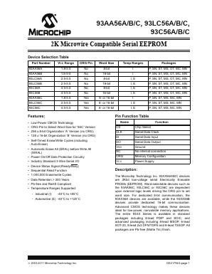 93C56A-EMNY Datasheet PDF Microchip Technology