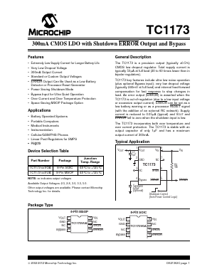 TC1173-5.0VUA Datasheet PDF Microchip Technology
