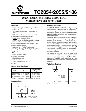 TC2054-1.8VCT Datasheet PDF Microchip Technology
