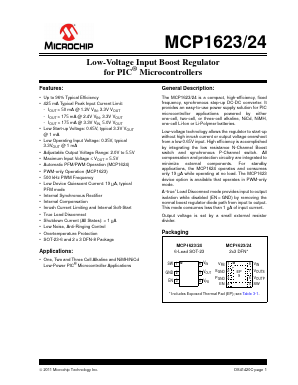 MCP1623 Datasheet PDF Microchip Technology