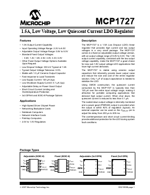 MCP1727T-1802ESN Datasheet PDF Microchip Technology