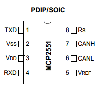 MCP2551T-E/P Datasheet PDF Microchip Technology
