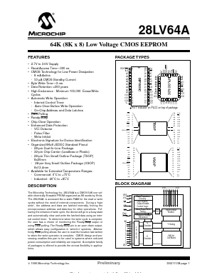 28LV64A-30I/L Datasheet PDF Microchip Technology