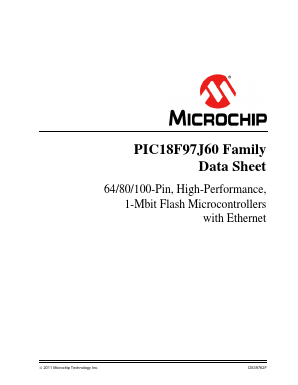 PIC18F96J60-IPT Datasheet PDF Microchip Technology