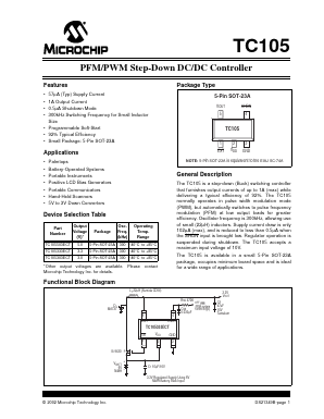 TC105333ECT Datasheet PDF Microchip Technology