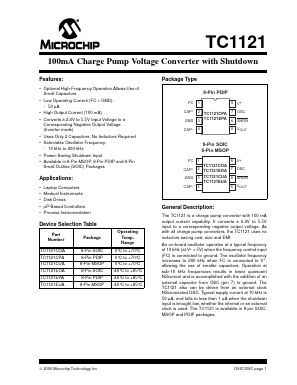 TC1121 Datasheet PDF Microchip Technology