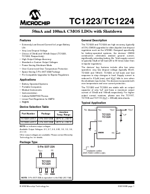 TC1223 Datasheet PDF Microchip Technology