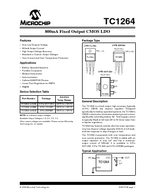 TC1264-3.0VEB Datasheet PDF Microchip Technology