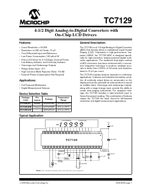 TC7129CPL Datasheet PDF Microchip Technology
