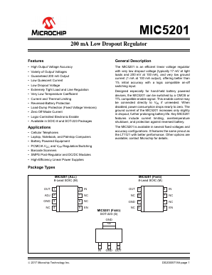 MIC5201YMTR Datasheet PDF Microchip Technology