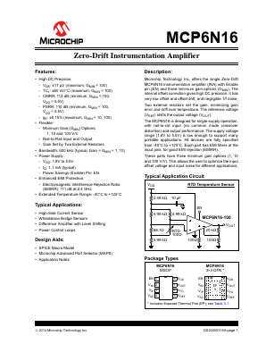MCP6N16T-100E/MF Datasheet PDF Microchip Technology