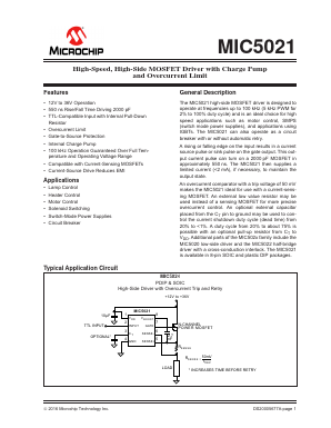 MIC5021YN Datasheet PDF Microchip Technology