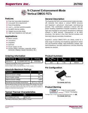2N7002-G Datasheet PDF Microchip Technology