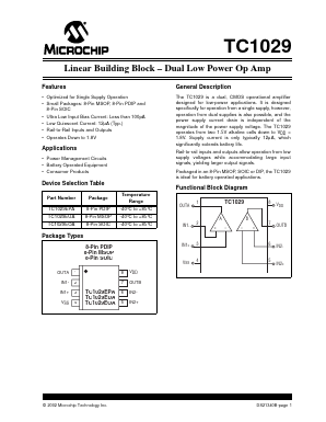 TC1029EPA Datasheet PDF Microchip Technology