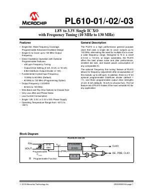 PL610-01VC Datasheet PDF Microchip Technology