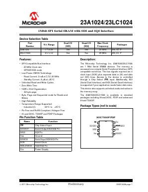 23LC1024-I/ST Datasheet PDF Microchip Technology