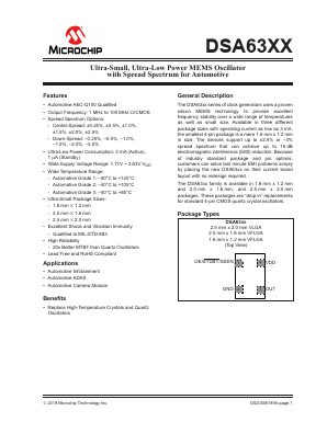 DSA6372ML1FB-T Datasheet PDF Microchip Technology