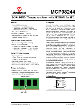 MCP98244T-BE/MNY Datasheet PDF Microchip Technology