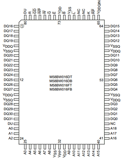 M58BW016DB7ZA3F Datasheet PDF Micron Technology