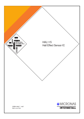 HAL115 Datasheet PDF Micronas