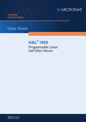 HAL1820 Datasheet PDF Micronas