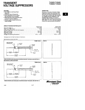 TVS318 Datasheet PDF Microsemi Corporation