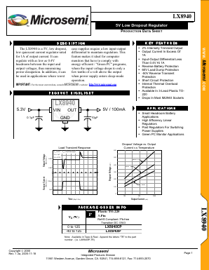 LX8940 Datasheet PDF Microsemi Corporation