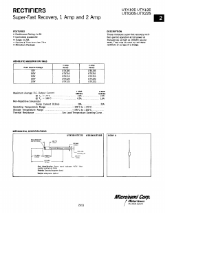 UTX120 Datasheet PDF Microsemi Corporation