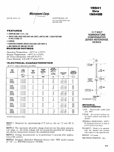 1N941B Datasheet PDF Microsemi Corporation