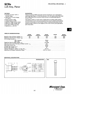 2N1874 Datasheet PDF Microsemi Corporation