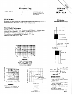 5KP13CA Datasheet PDF Microsemi Corporation