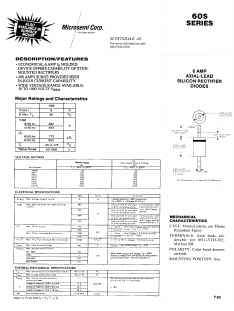 60S4 Datasheet PDF Microsemi Corporation