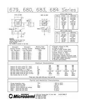 679-3E3 Datasheet PDF Microsemi Corporation