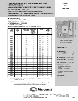 CD4582 Datasheet PDF Microsemi Corporation