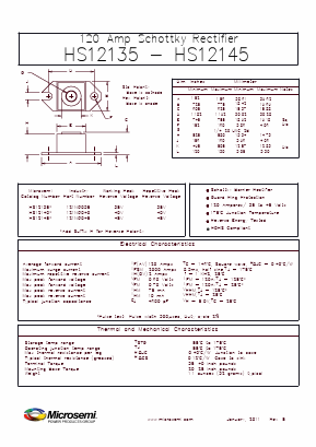 HS12145R Datasheet PDF Microsemi Corporation