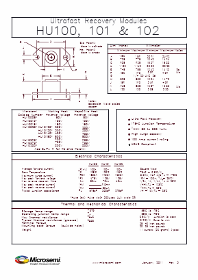 HU10270 Datasheet PDF Microsemi Corporation