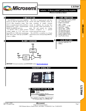 LX5560L Datasheet PDF Microsemi Corporation