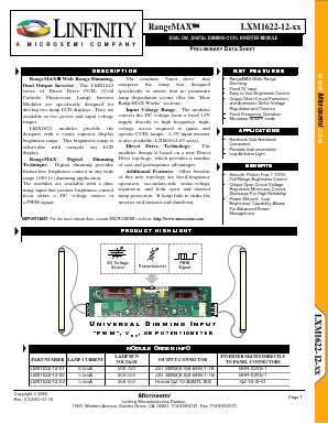 LXM1622-12-XX Datasheet PDF Microsemi Corporation