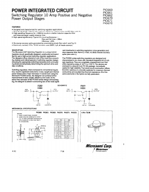PIC672 Datasheet PDF Microsemi Corporation