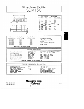 SDM150 Datasheet PDF Microsemi Corporation