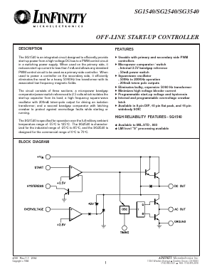 SG3540Y Datasheet PDF Microsemi Corporation